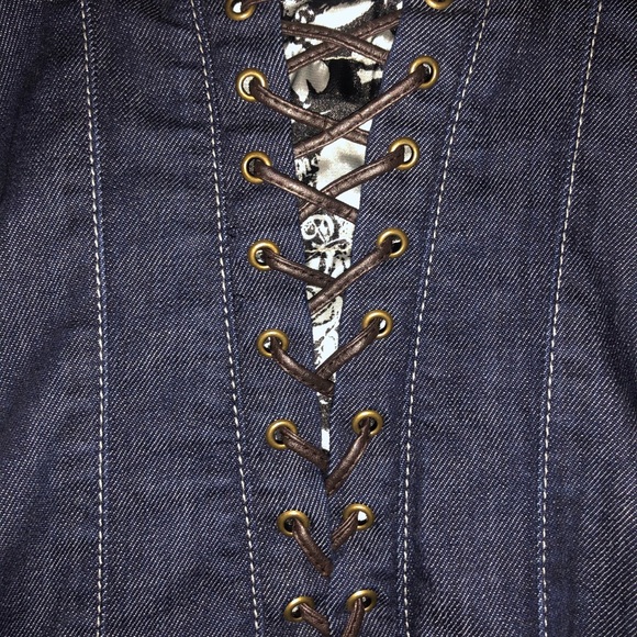 Guess - Denim Corset Bustier Dress, Size XS - Picture 5 of 7